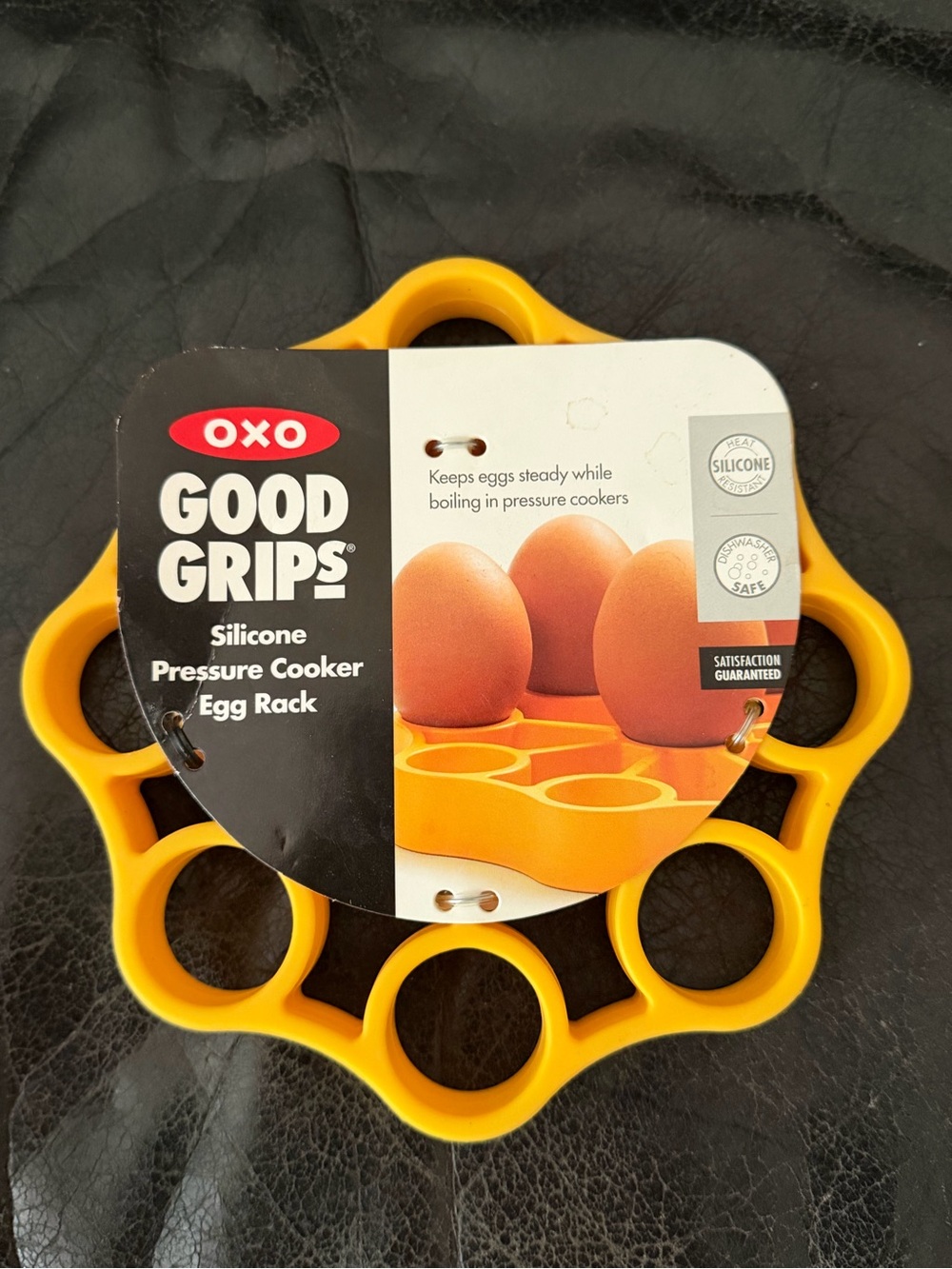 NWT!-{OXO}-Yellow Silicone Pressure Cooker Egg Rack